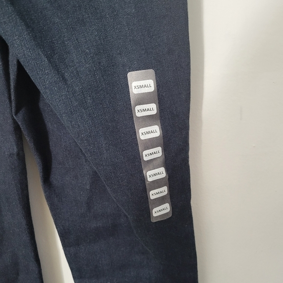 Indigo Blue Dark Wash Slim Straight Maternity Secret Belly Jeans - Picture 9 of 16